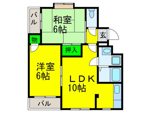 シャトー上住吉の物件間取画像